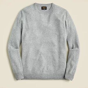J Crew 100% Cashmere Crewneck Sweater in Heather Grey